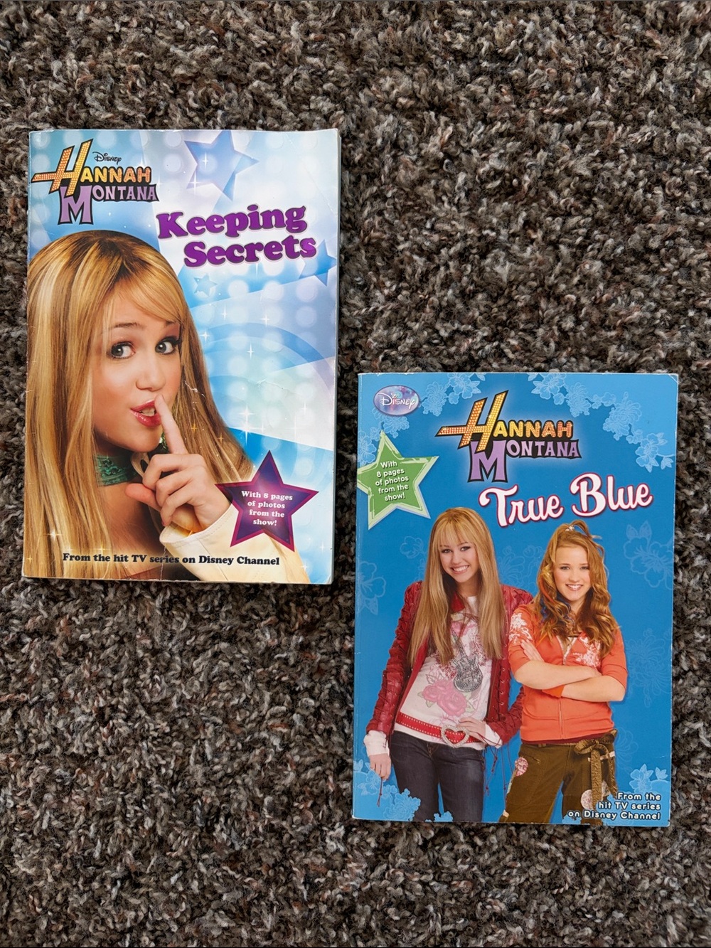 Set of 2 Hannah Montana Soft Cover Books Keeping Secrets & True Blue, Disney